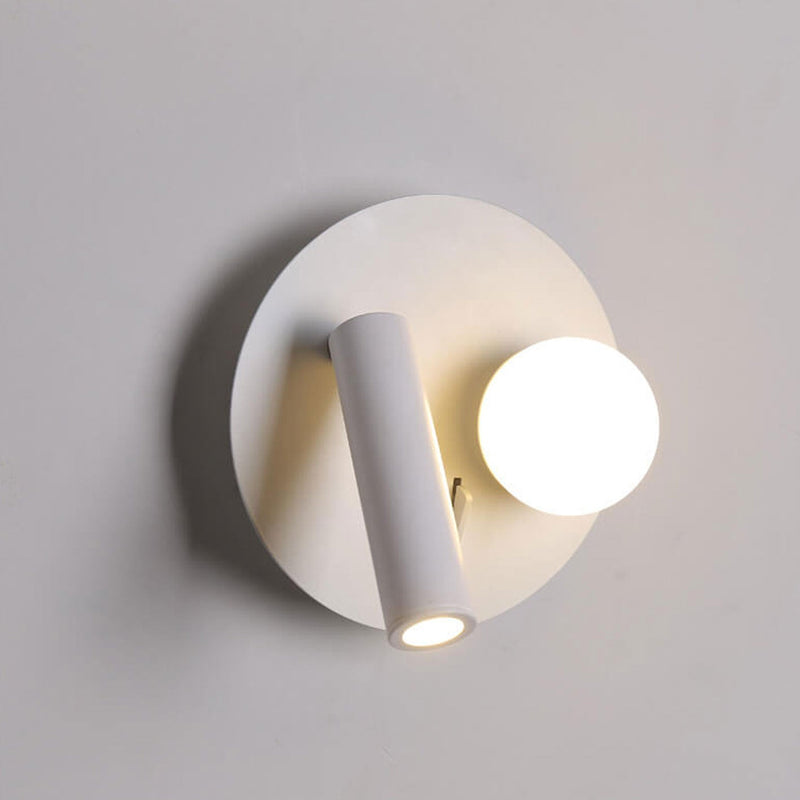 Nordic Minimalist Round/Square Acrylic Iron LED Reading Wall Sconce Lamp