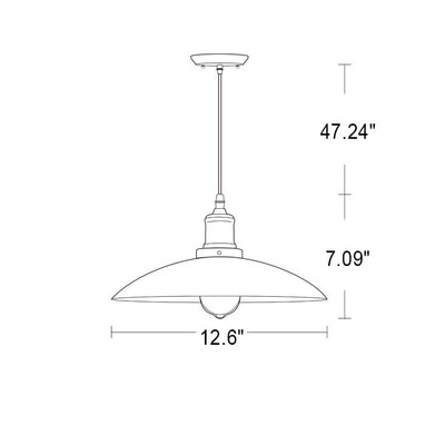 Nordic Vintage Industrial Iron 1-Light Pendant Light