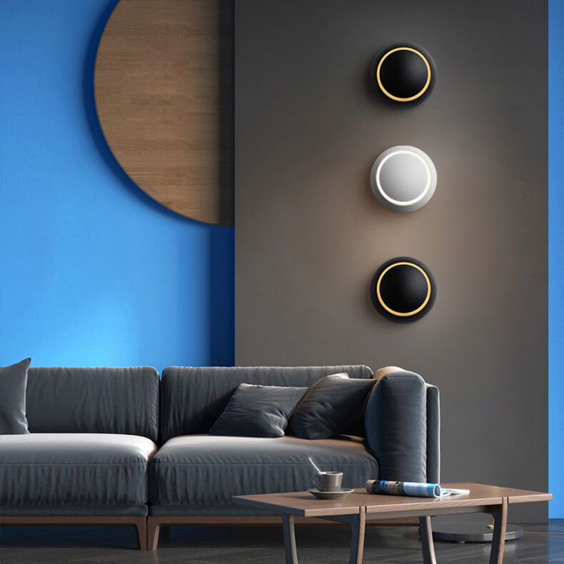 Lámpara de Aplique de Pared LED Esmerilada Redonda Minimalista Moderna 