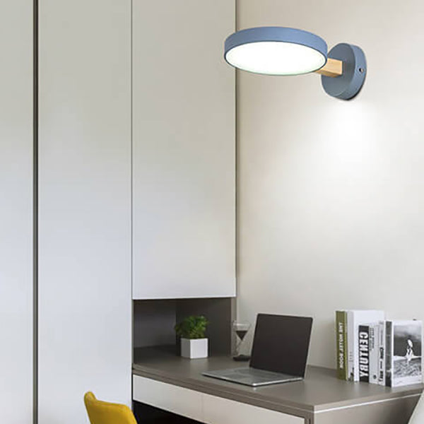 Lámpara de pared LED Nordic Creative Round Macaron Color 