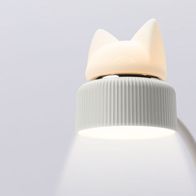 Lampe de Table à LED avec Pince et Protection des Yeux Créative Moderne avec Oreilles de Chat 