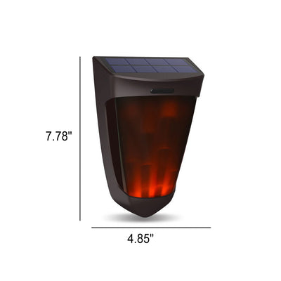 Outdoor Solar Flame Light Waterproof LED Patio Wall Sconce Lamp