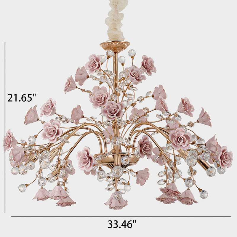 European Court Style Light Luxury Crystal 3/6/8-Light Island Light Chandelier