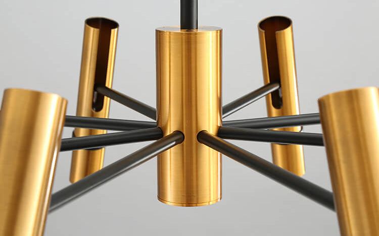 Industrial Iron Nordic Tube Design Spotlight 6/8-Light Semi-Flush Mount Light