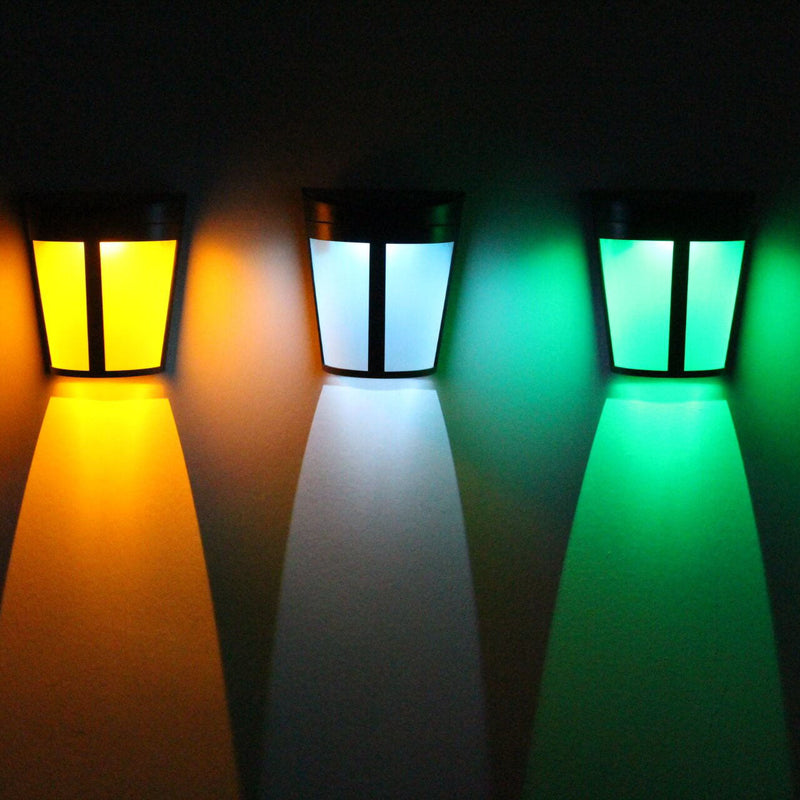 مصباح شمسي نصف أسطواني LED للحديقة الخارجية على الجدار 