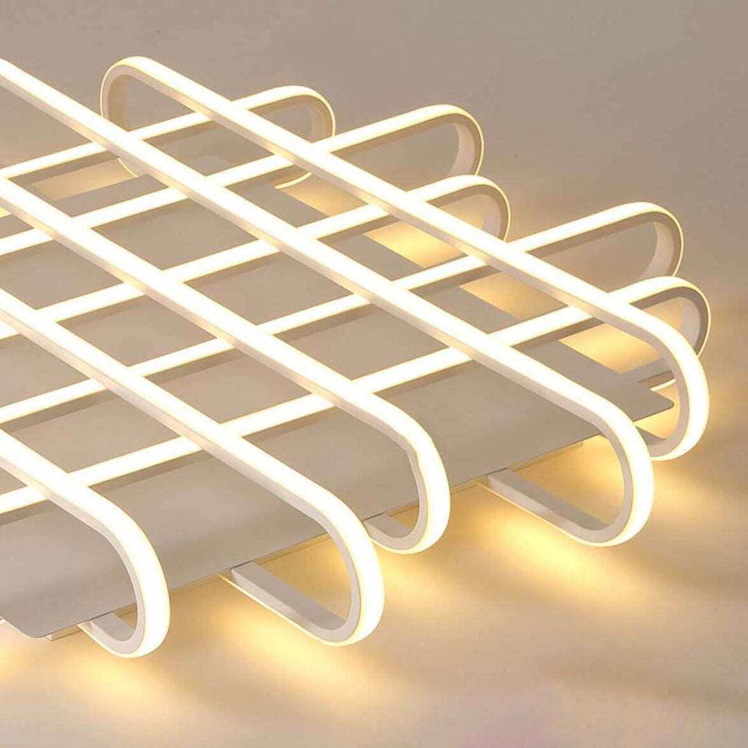 Moderne minimalistische Waffeleisen Acryl Silikon LED-Deckenleuchte 