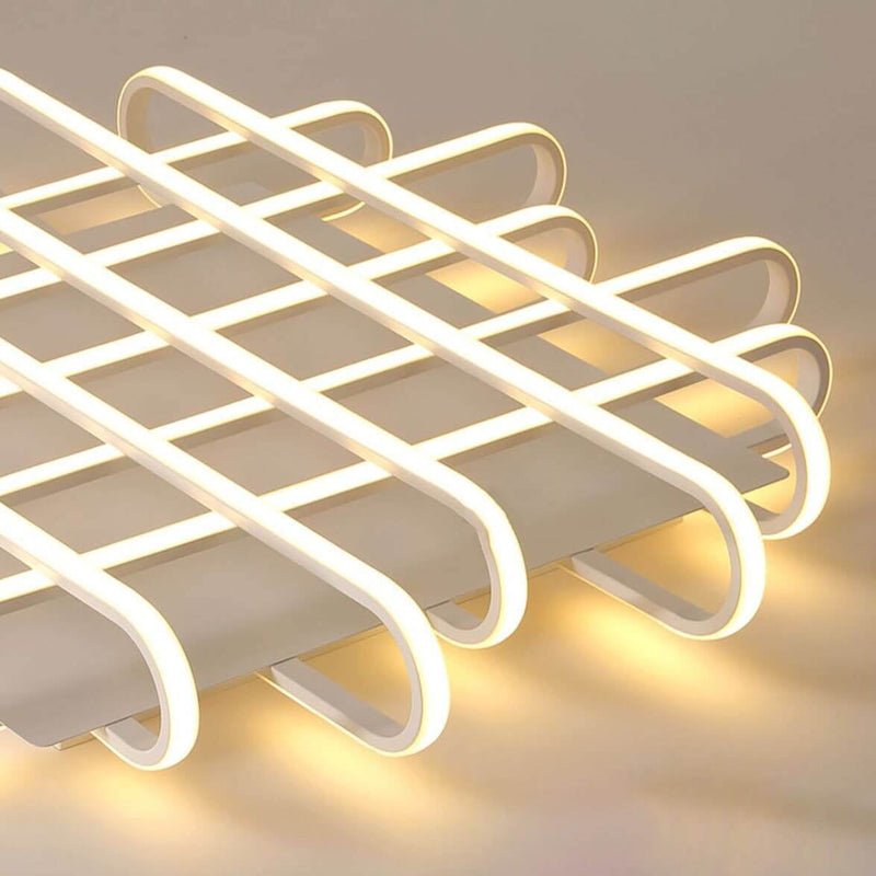 Modern Minimalist Waffle Iron Acrylic Silicone LED Flush Mount Ceiling Light