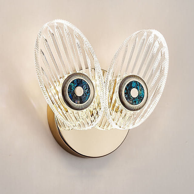 Applique murale LED moderne et créative en forme de coquillage paon 