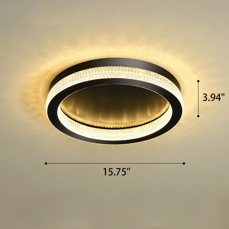 Nordic Iron Acrylic Round  LED Flush Mount Ceiling Light