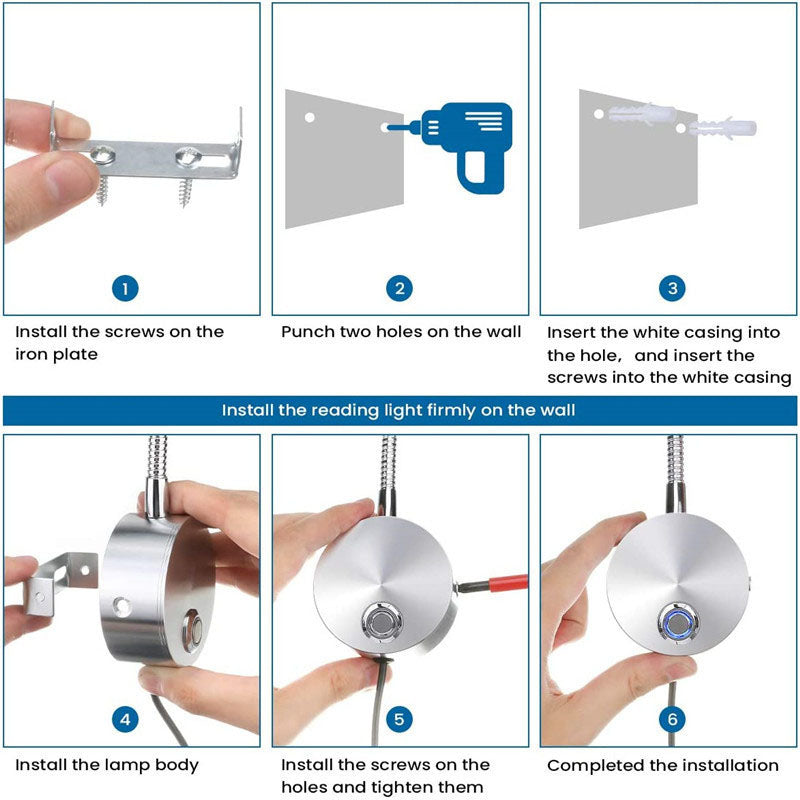 Modern Tube USB LED Spotlight Wall Sconce Lamp