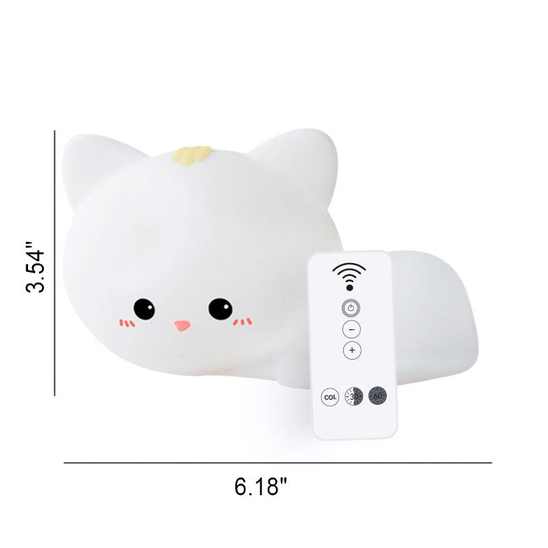 Lámpara de Mesa LED con Control Remoto Pat de Silicona para Gato Creativo Moderno 