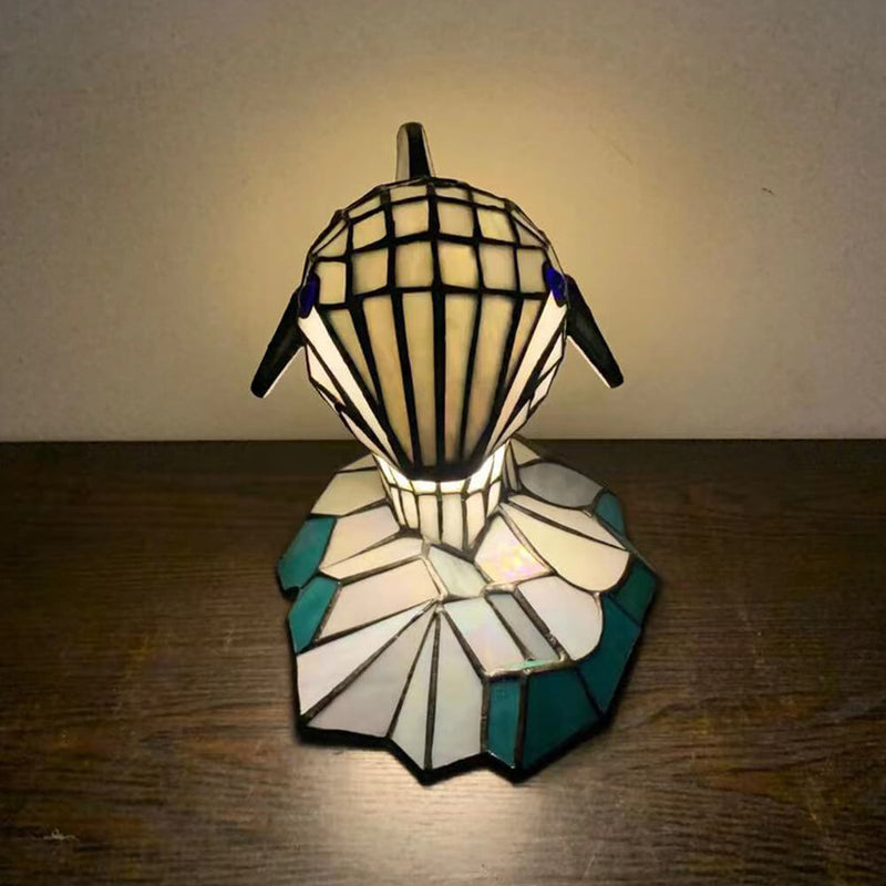 Tiffany Kreative Tier Buntglas 1-Licht Dekorative Tischlampe 