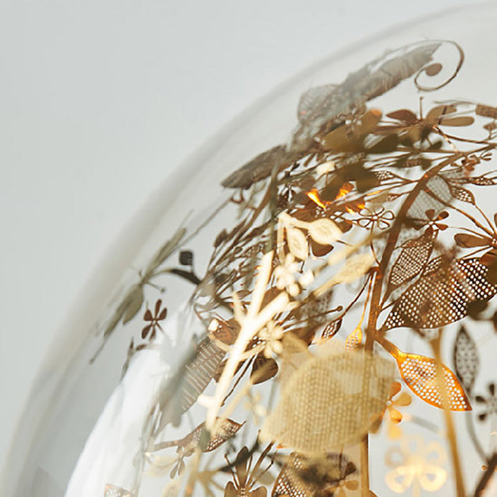 Zeitgenössische Einfachheit Glas Ball Shade Messing 1-Licht Pendelleuchte für Wohnzimmer 