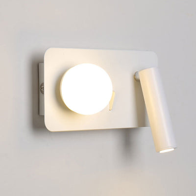 Nordic Minimalist Round/Square Acrylic Iron LED Reading Wall Sconce Lamp