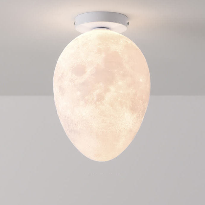 Nordic Creative Egg Design 1-Light Semi-Flush Mount Deckenleuchte