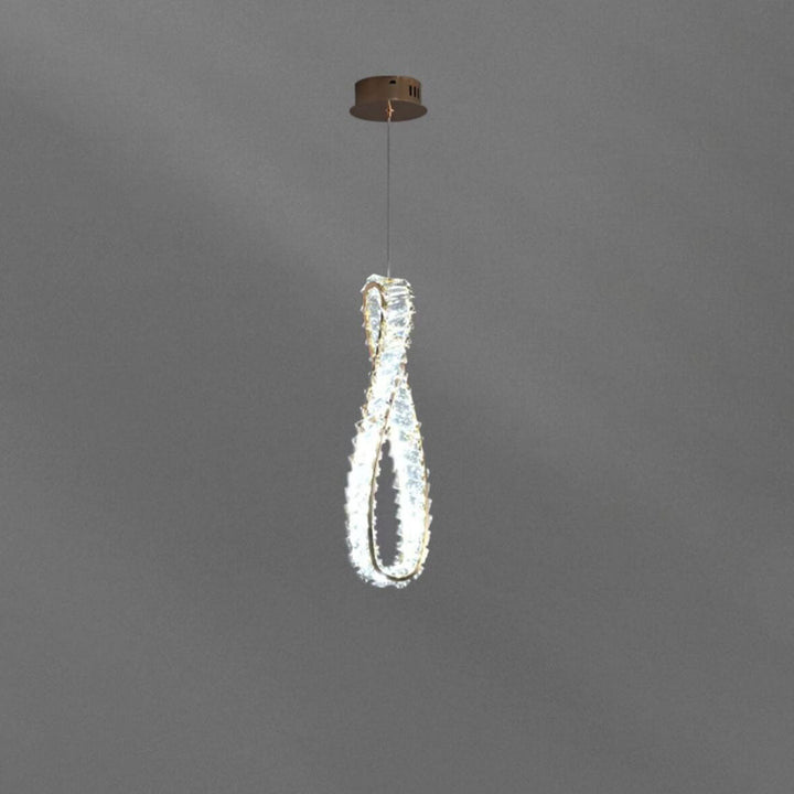 Lustre LED à suspension en cristal avec matériel moderne et léger 