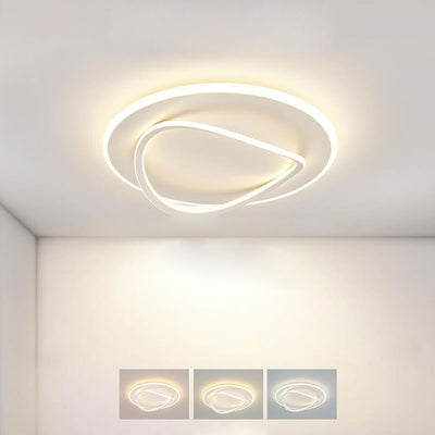 Nordic Minimalist Round Oval LED Flush Mount Ceiling Light