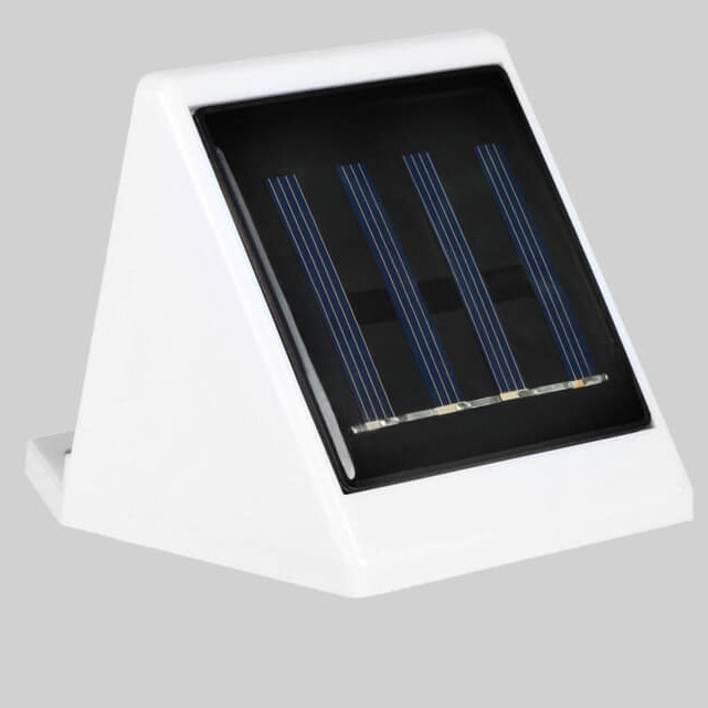 Trapezförmige LED-Wandleuchte für den Außenterrassenzaun in Solarweiß