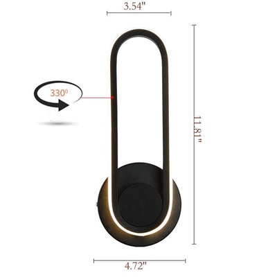 Nordic Modern Rotating 1-Light LED Wall Sconce Lamp
