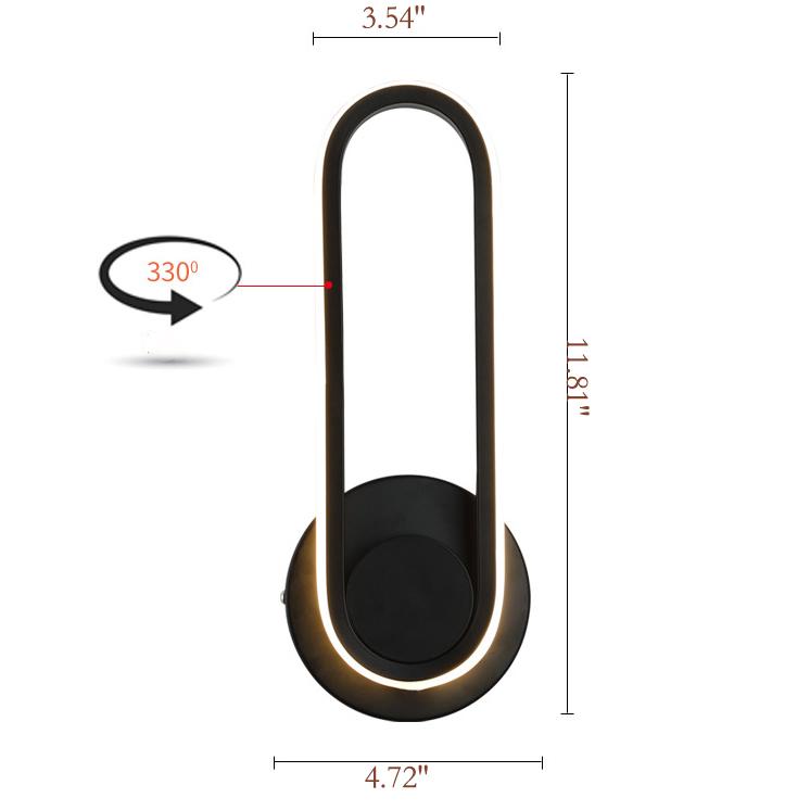 Nordic Modern Rotating 1-Light LED Wall Sconce Lamp