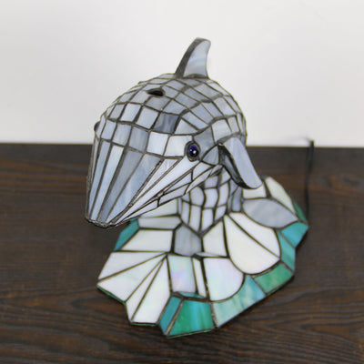 Tiffany Kreative Tier Buntglas 1-Licht Dekorative Tischlampe 