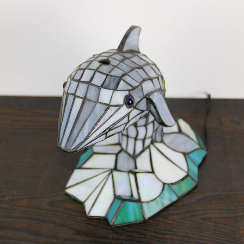 Tiffany Kreative Tier Buntglas 1-Licht Dekorative Tischlampe 