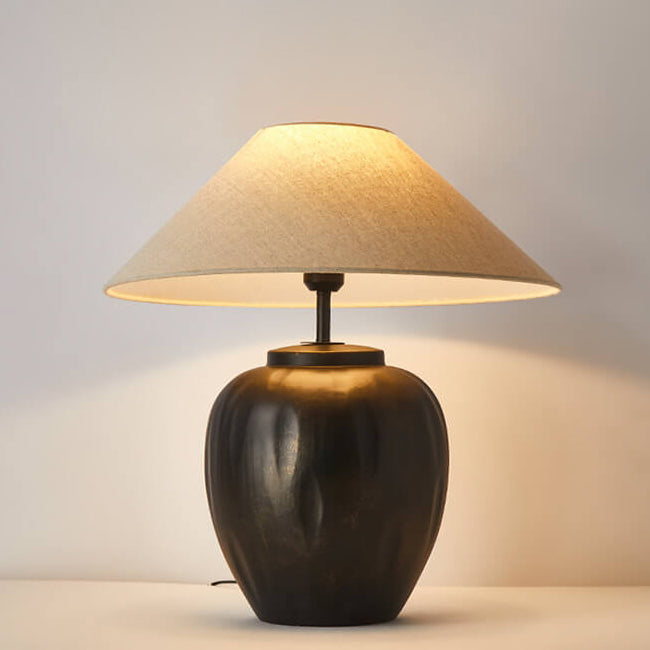Creative Handmade Ceramic Bottle Design 1-Light Table Lamp