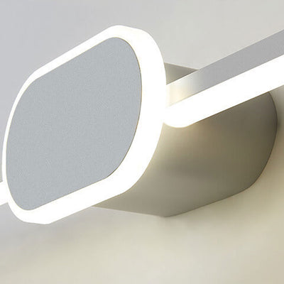 Modern Minimalist Long Strip Oval Base Vanity Light LED Wall Sconce Lamp