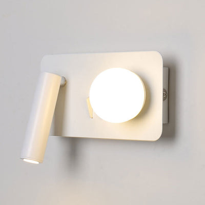 Nordic Minimalist Round/Square Acrylic Iron LED Reading Wall Sconce Lamp