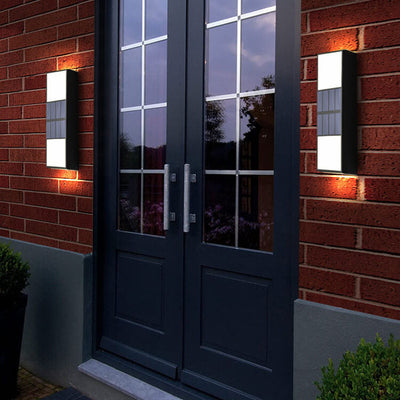Simple Solar Rectangular Outdoor Waterproof Fence LED Wall Sconce Lamp