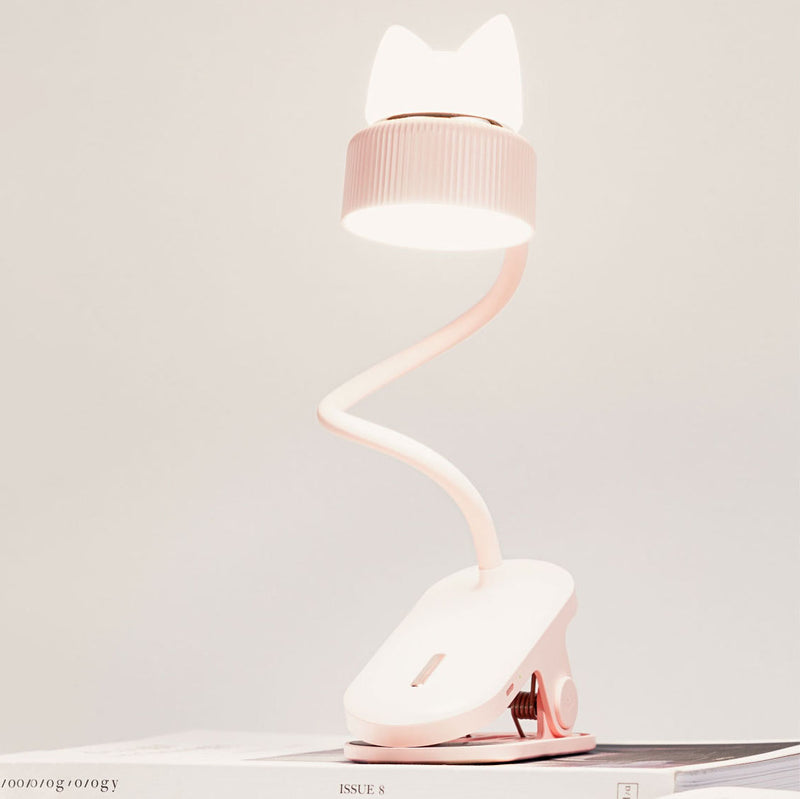 Modern Creative Cat Ears Eye Protection Clip LED Table Lamp
