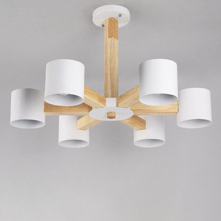 Scandinavian Minimalist Log 3/6/8-Light Island Light Chandelier