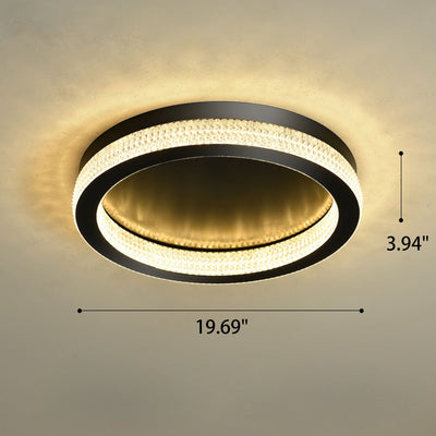Runde LED-Deckenleuchte aus nordischem Eisen-Acryl