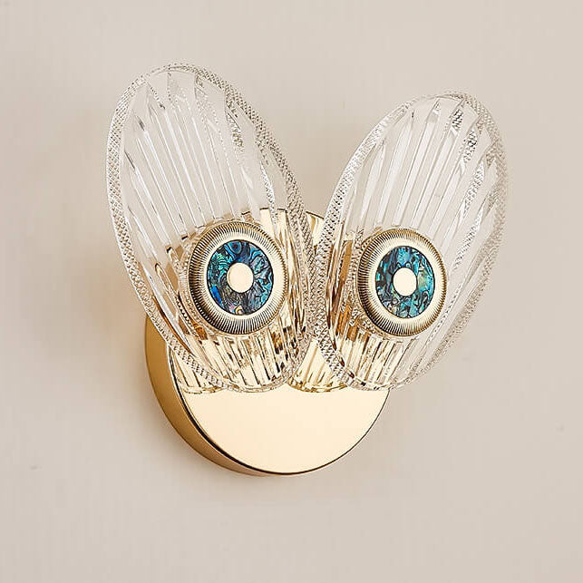 Applique murale LED moderne et créative en forme de coquillage paon 