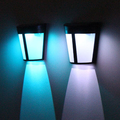 Solar Half Cylinder LED Outdoor Garden Fence Wall Sconce Lamp