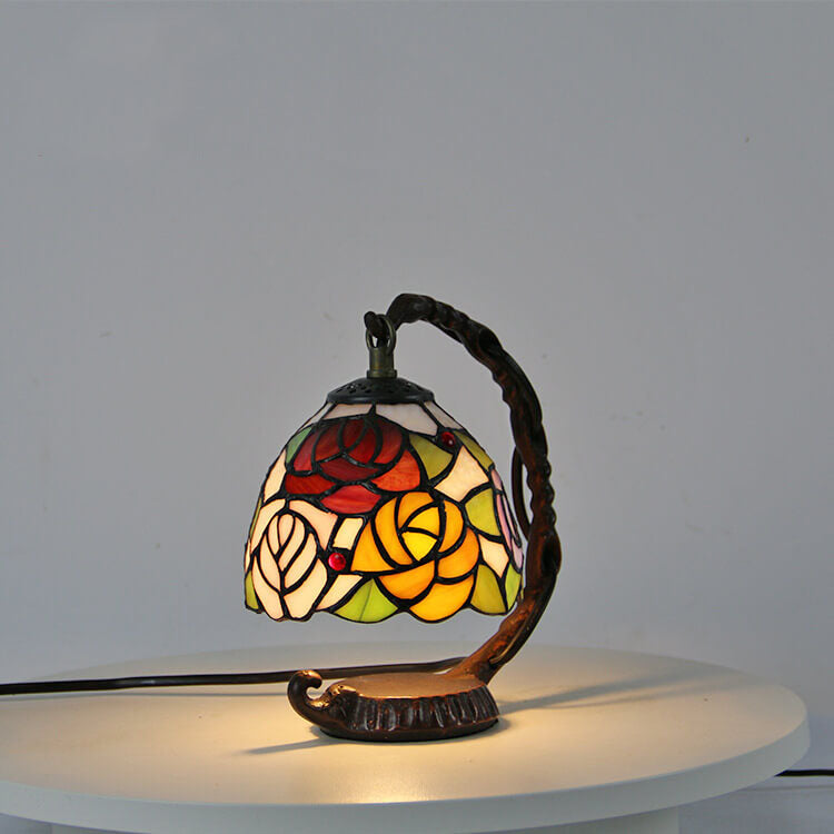 Tiffany-Glas-Tischlampe in Traubenform mit Augenschutz und 1 Licht 