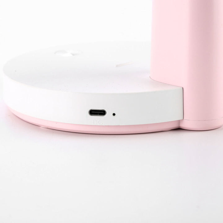 Modern Minimalist Plastic Long Shade Round Base Touch Charging LED Desk Lamp for Bedroom