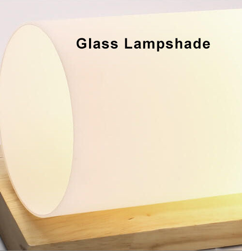 Moderne Glas-Wandleuchte mit 1 Licht in zylindrischer Form 