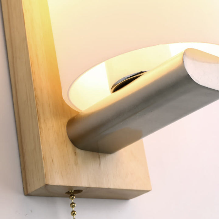Moderne Glas-Wandleuchte mit 1 Licht in zylindrischer Form 