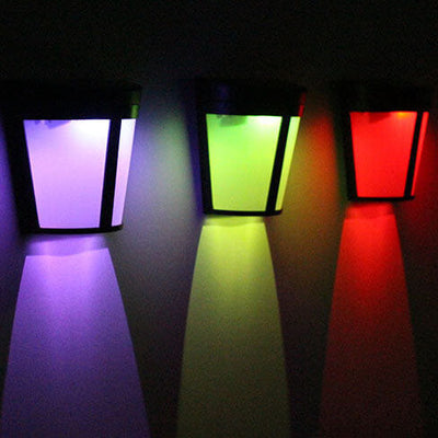مصباح شمسي نصف أسطواني LED للحديقة الخارجية على الجدار 