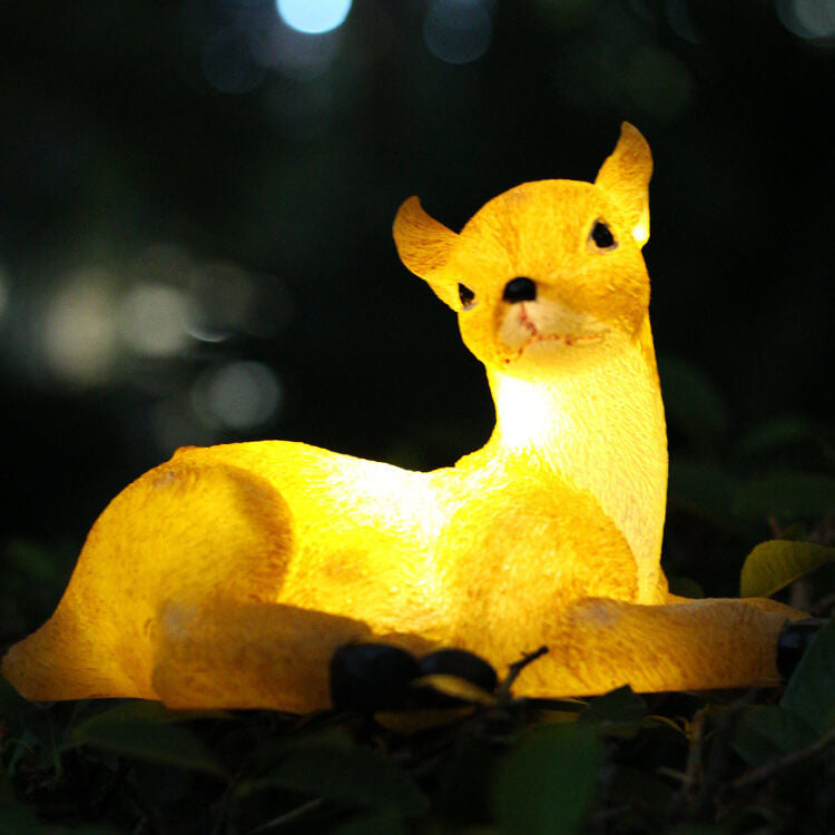 Resin Solar Creative Animal Shape Waterproof LED Garden Lawn Landscape Light