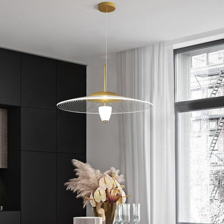 Nordic Kreatives Transparentes Acryl UFO Design LED Pendelleuchte 