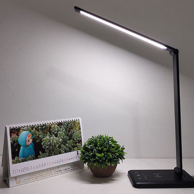 Lampe de bureau LED à gradation 5 vitesses tactile en alliage d'aluminium avec protection des yeux 