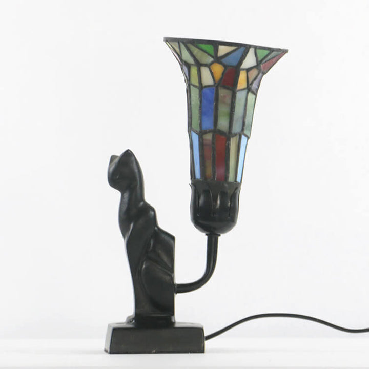 Tiffany Glass Flared Eye Protection Night Light 1-Light Table Lamp
