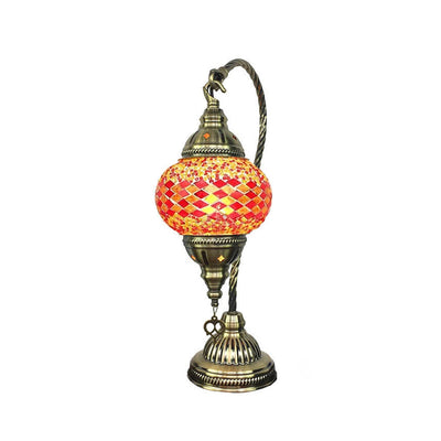 Vintage Stained Glass Turkish Style LED Table Lamp