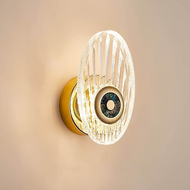 Applique murale LED moderne et créative en forme de coquillage paon 