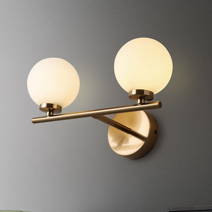 Nordic Creative Milk White Round Ball Metal Magic Bean 1/2/3 Light Wall Sconce Lamp