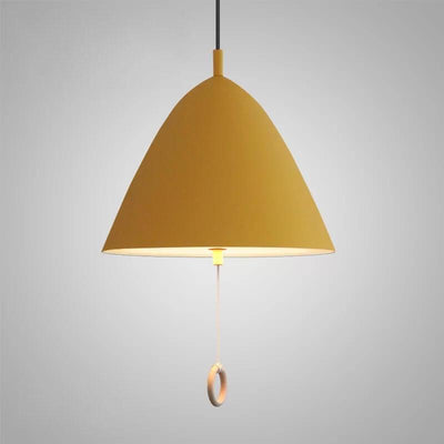 Modern Macarons Tapered Metal 1-Light Pendant Lighting with Pull Ring
