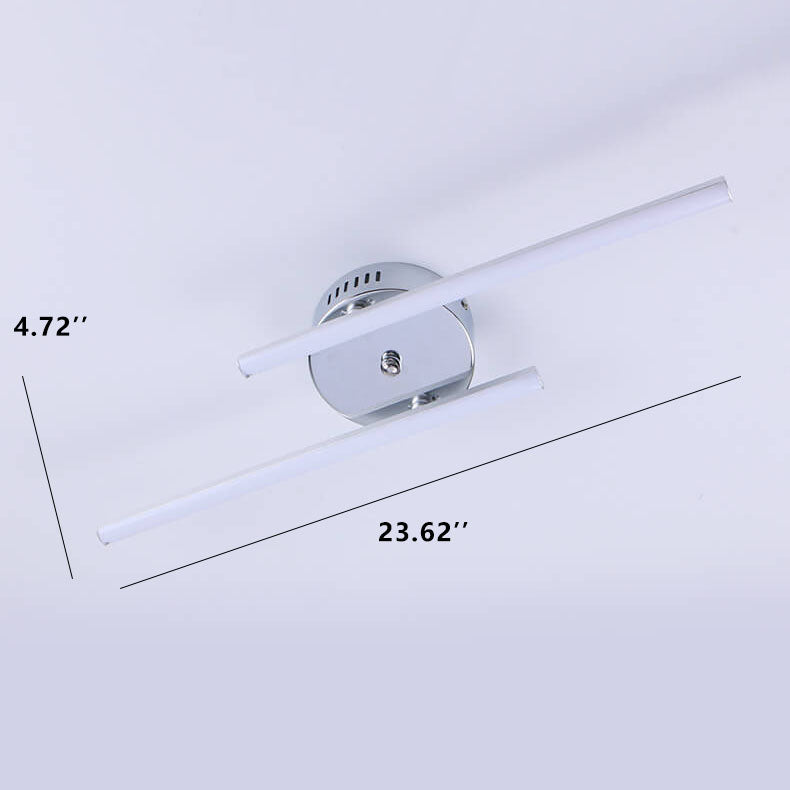 Minimalistische parallele LED-Deckenleuchte zur halbbündigen Montage 