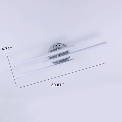 Minimalistische parallele LED-Deckenleuchte zur halbbündigen Montage 